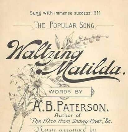 Early sheet music of Waltzing Matilda