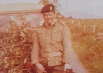 Pte Paddy Kelly serving on the border during the Troubles.