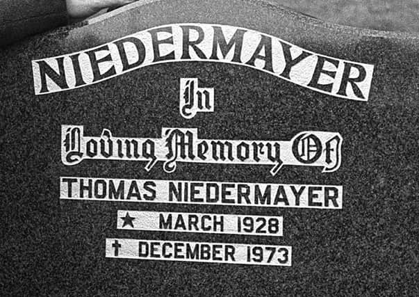 Thomas Niedermayer's grave in 1980