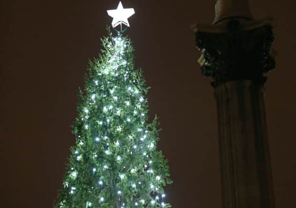 The Trafalgar Square Christmas tree in London. There is a great pressure to celebrate Xmas/Christmas but no Biblical or doctrinal premise for doing so, writes Colin Nevin. Photo: Yui Mok/PA Wire
