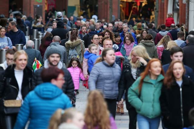Belfast City Centre sees a busy Sunday with Christmas shoppers getting in their last presents before Christmas Day on Tuesday.   

Picture by Jonathan Porter/PressEye