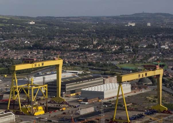 The Harland and Wolff shipyard site. Photo: 

Presseye.com