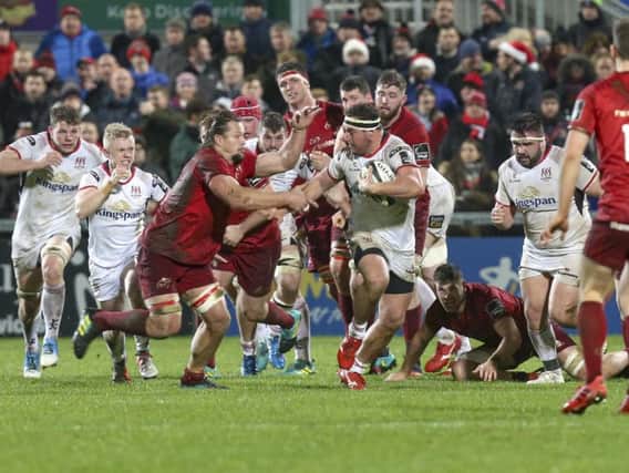 Rob Herring on the attack for Ulster during last week's win over Munster