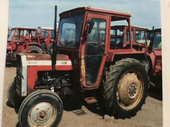 An image of the stolen tractor