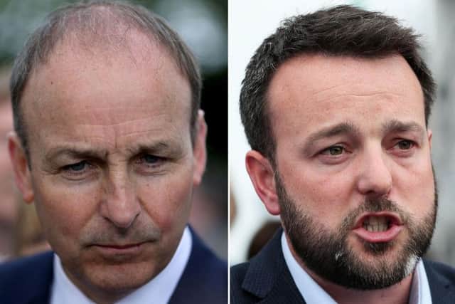 Fianna Fail leader Micheal Martin (left) and SDLP leader Colum Eastwood