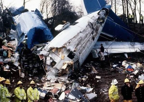 The wreckage of British Midland Flight 92, which crashed near Kegworth on January 8, 1989. Forty-seven people were killed, including 29 from NI