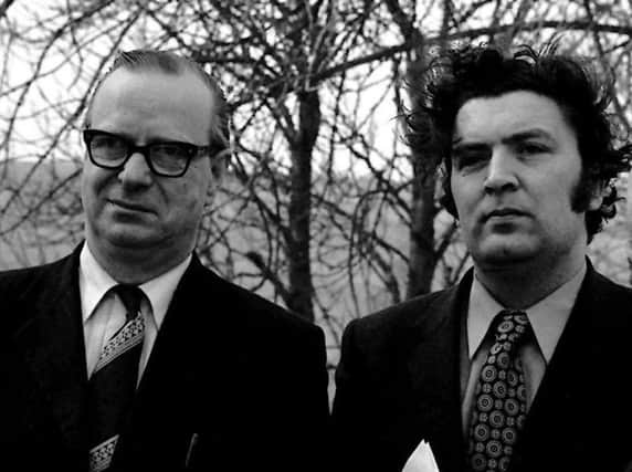 Gerry Fitt (left) with John Hume in 1973. The latter took over from the former as party leader in 1979