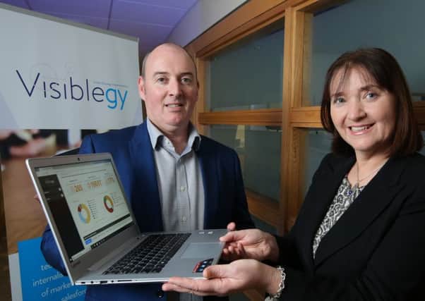 Mark Bradley, director at Visiblegy, with Ethna McNamee, Western regional manager with Invest NI