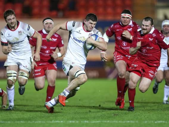 A determined Ulster backrow Nick Timoney