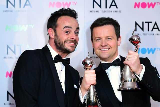 File photo dated 23/01/18 of Anthony McPartlin (left) and Declan Donnelly at the National Television Awards 2018.