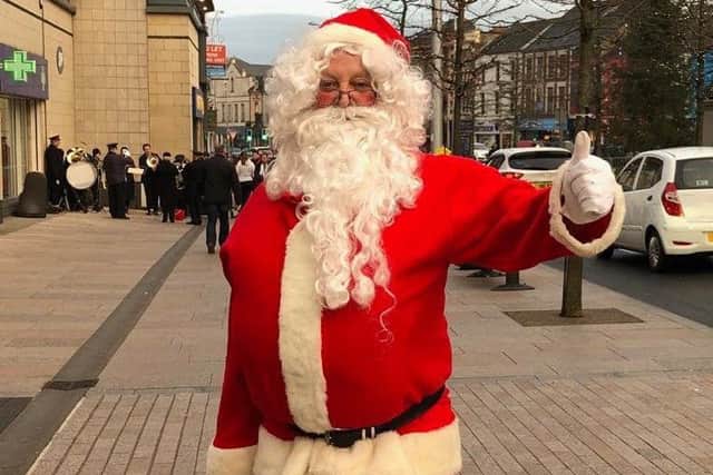 Eddie Drury dresses as Santa Claus every Christmas Eve to raise funds for the Southern Area Hospice in Newry