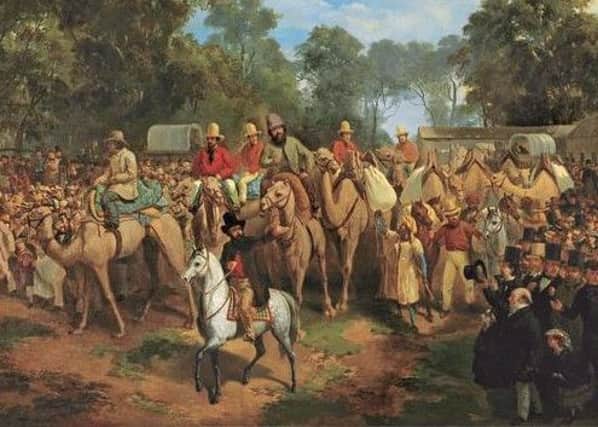 Departure of Burke and Wills Expedition. Painting by Nicholas Chevalier. 1860, Art Gallery of South Australia