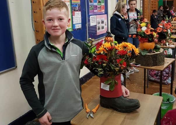 Harry Lyttle at the floral art competition