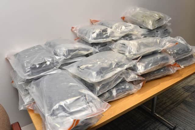 Approximately 50kg of herbal cannabis with an estimated street value of just under Â£1million was seized following an operation in Belfast on Wednesday