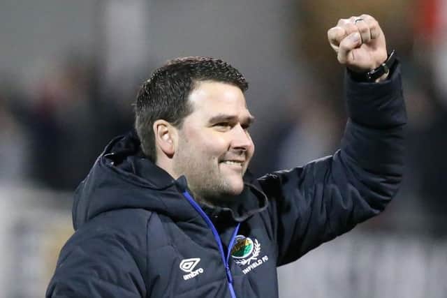 Linfield manager David Healy.