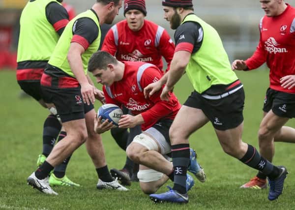 Nick Timoney during the Captain's Run ahead of Ulster's vital Round 5 Heineken Champions Cup clash against Racing 92 at the Kingspan Stadium