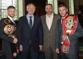 James Tennyson, Paul McLean of McLean Bookmakers, Mark Dunlop and Paul Hyland jnr