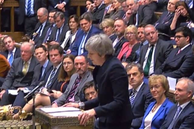 Prime Minister Theresa May addressing the House of Commons.
