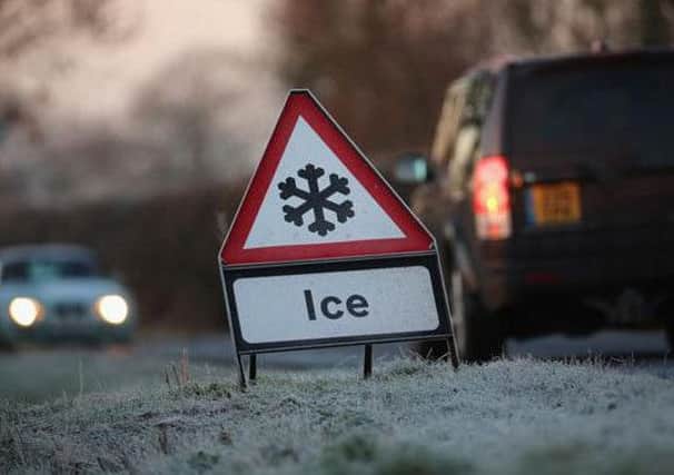 The Met Office issued the warning of ice on Wednesday morning.