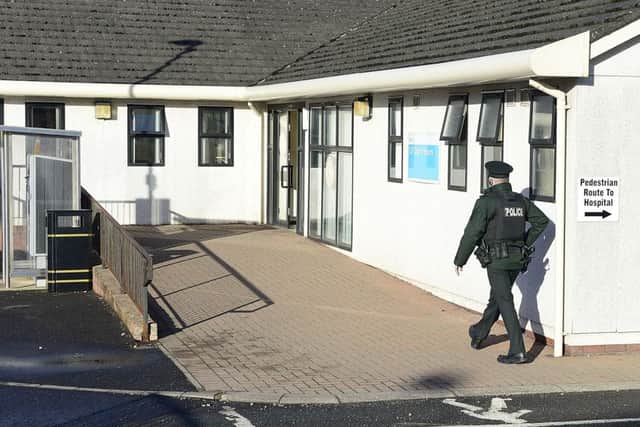 Pacemaker Press Belfast 16-01-2019: Incident at Craigavon Hospital. Emergency services are at the scene of an incident at Craigavon Area Hospital. In a message on Twitter the Southern Health Trust said: "There is an incident ongoing on the Craigavon Area Hospital site.
Picture By: Arthur Allison. Pacemaker.
