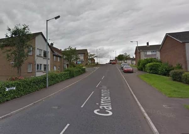 The bus was hijacked at Cairnsmore Avenue in Ballybeen. Pic by Google