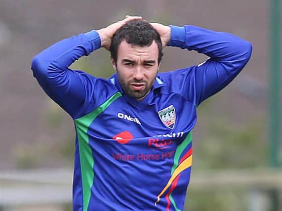NW Warriors' Stuart Thompson was the best of the Ireland Wolves bowlers, in Sri Lanka.