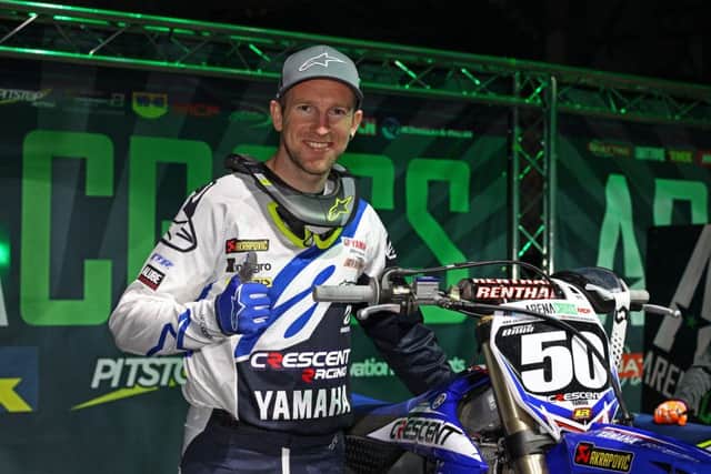 Local star Martin Barr ready for action at Arenacross Belfast. Pacemaker Press Intl/Rod Neill.