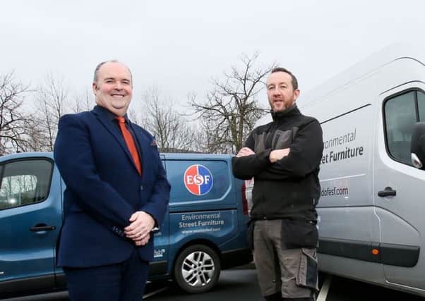 ESF MD Alan Lowry, left, with Sentry Posts manager Andrew Doig