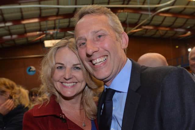 North Antrim MP Ian Paisley with his wife, Fiona. Pic by Stephen Davison, Pacemaker