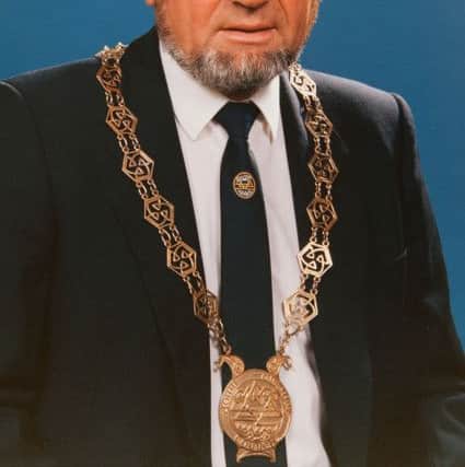 Dermot Curran as chair of Down Council in 1986/87