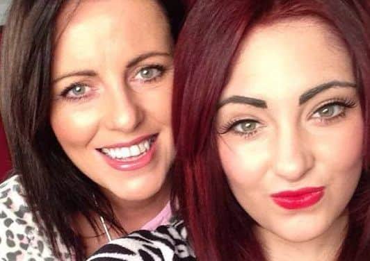 Jayne Toal Reat, who was stabbed and killed on Christmas Day 2017 in Lisburn,  with daughter Charlotte