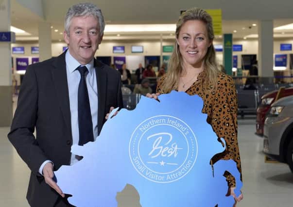 Tourism NI chief John McGrillen with BCA commercial director Katy Best