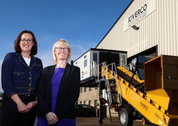Alison Gowdy, Director of Trade, Invest NI with Kiverco managing director Anne McKiver