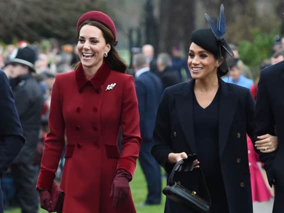 File photo dated 25/12/18 of the Duchess of Cambridge (left) and the Duchess of Sussex.