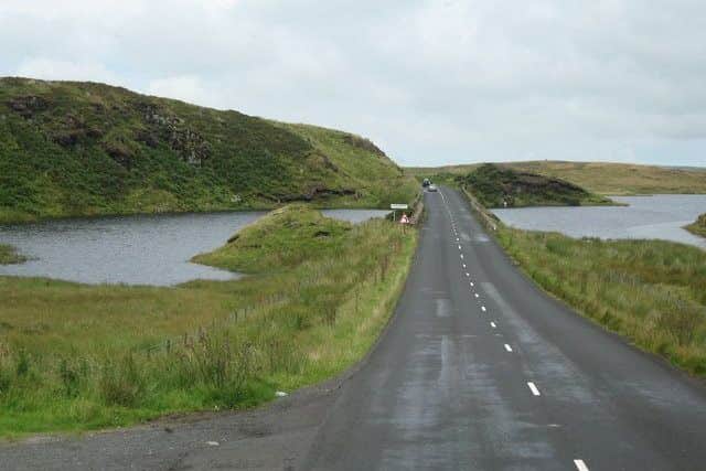 Road from Ballycastle to Cushendall runs right through Loughareema