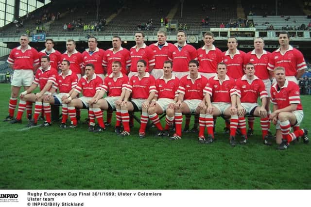 Rugby European Cup Final 30/1/1999
Ulster team
© INPHO/Billy Stickland