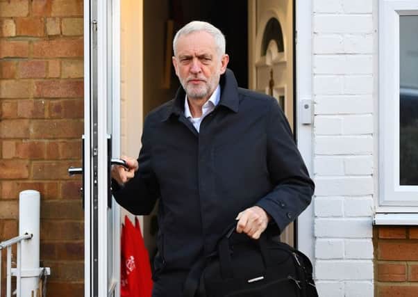 Labour leader Jeremy Corbyn leaves his home in north London the morning after MPs gave their backing to proposals to replace the controversial Irish backstop in the Prime Minister's withdrawal deal. Pic: Victoria Jones/PA Wire