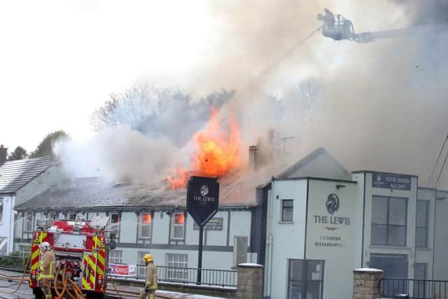 The scene at The Lewis pub in Dundonald, east Belfast