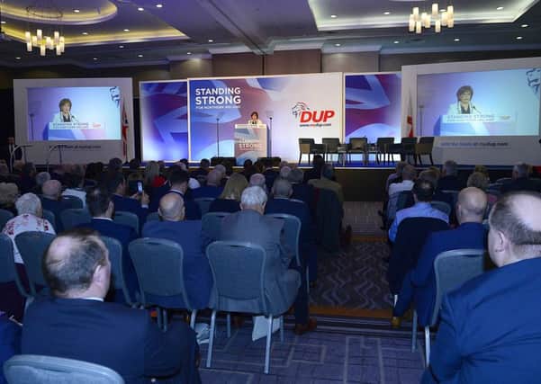 The 2018 DUP conference in Belfast last November. The party has extended a welcome to Roman Catholics, says Dr Ciarán Ó Coigligh, who has become a member.
 Picture by Arthur Allison/Pacemaker Press