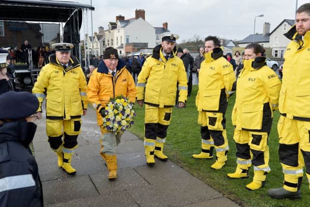 Members of RNLI paid tribute to those who died in the ferry tragedy 66 years ago.