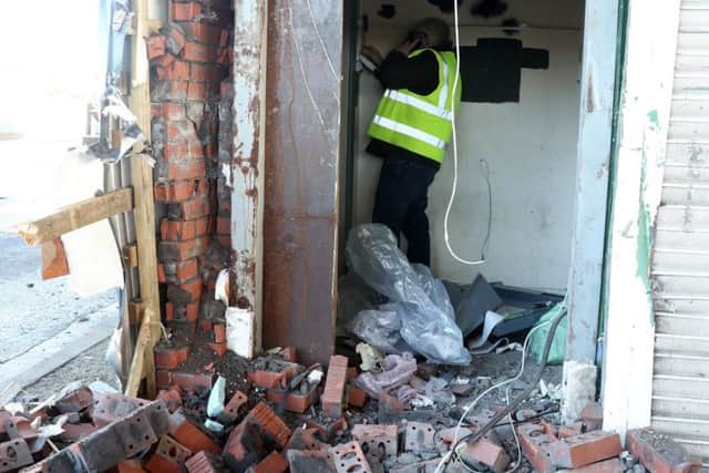 An ATM was taken from a filling station on the Glenavy Road, near Moira, shortly after 03:05 GMT on Saturday morning. Photograph by Declan Roughan