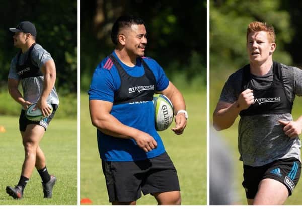 Members of the Hurricanes squad in training using STATSports technology