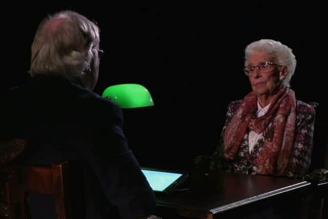 Eamonn Mallie quizzing Eileen Paisley for the show Eamonn Mallie Face to Face With Eileen Paisley