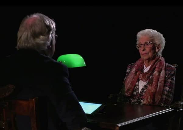 Eamonn Mallie quizzing Eileen Paisley for the show Eamonn Mallie Face to Face With Eileen Paisley