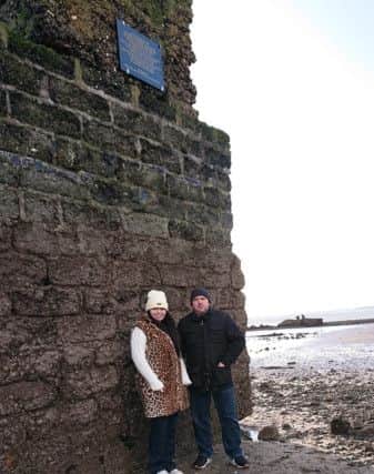 Chairman Emmanuel Mullen and vice chair Lynsy-Marie Douglas at the shore site.