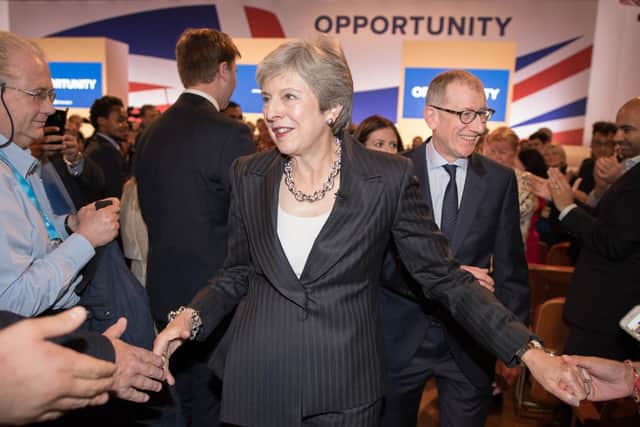 Prime Minister Theresa May and husband Philip pictured at the Conservative Party Conference in Birmingham last year.