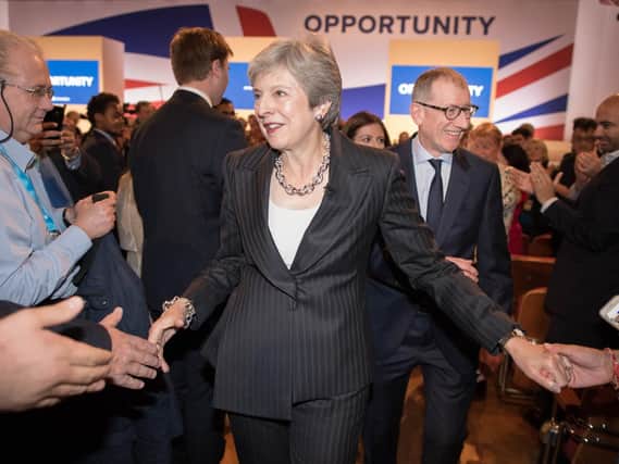 Prime Minister Theresa May and husband Philip pictured at the Conservative Party Conference in Birmingham last year.
