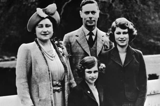 King George VI, his wife Queen Elizabeth and their two daughters, Princess Elizabeth (right) and Princess Margaret.