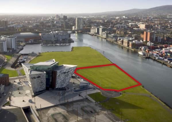 The Plater's Yard site lies between the river and Titanic Belfast