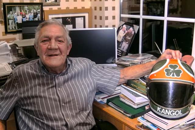 Former Tom Herron sponsor Jim Finlay pictured at his home in Lisburn.